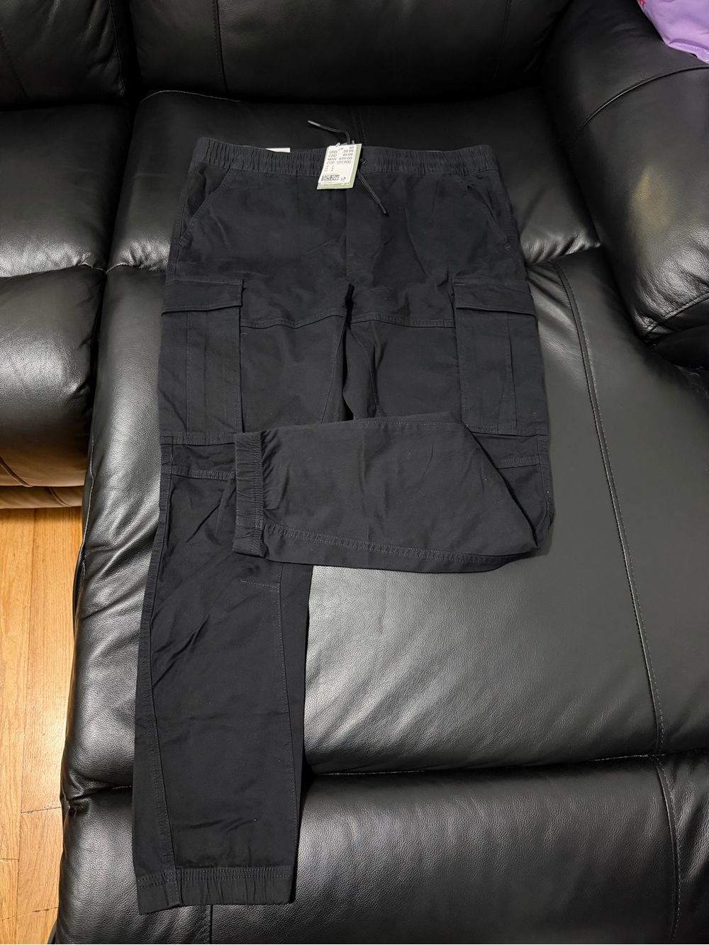 H&M Black Cargo Joggers with Utility Pockets